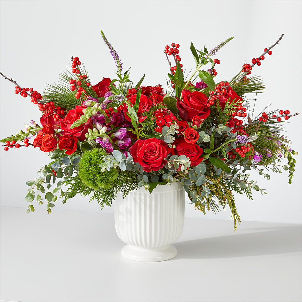Big Red Bow Bouquet – GERLACHS GARDEN & FLORAL, Erie PA