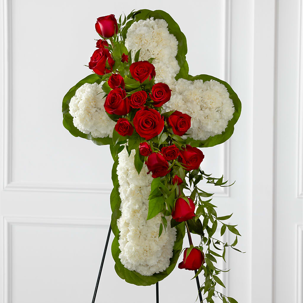 Floral Cross Easel – GERLACHS GARDEN & FLORAL, Erie PA