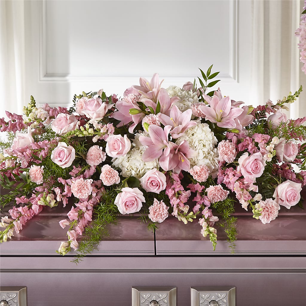 Life & Remembrance Casket Spray – GERLACHS GARDEN & FLORAL, Erie PA