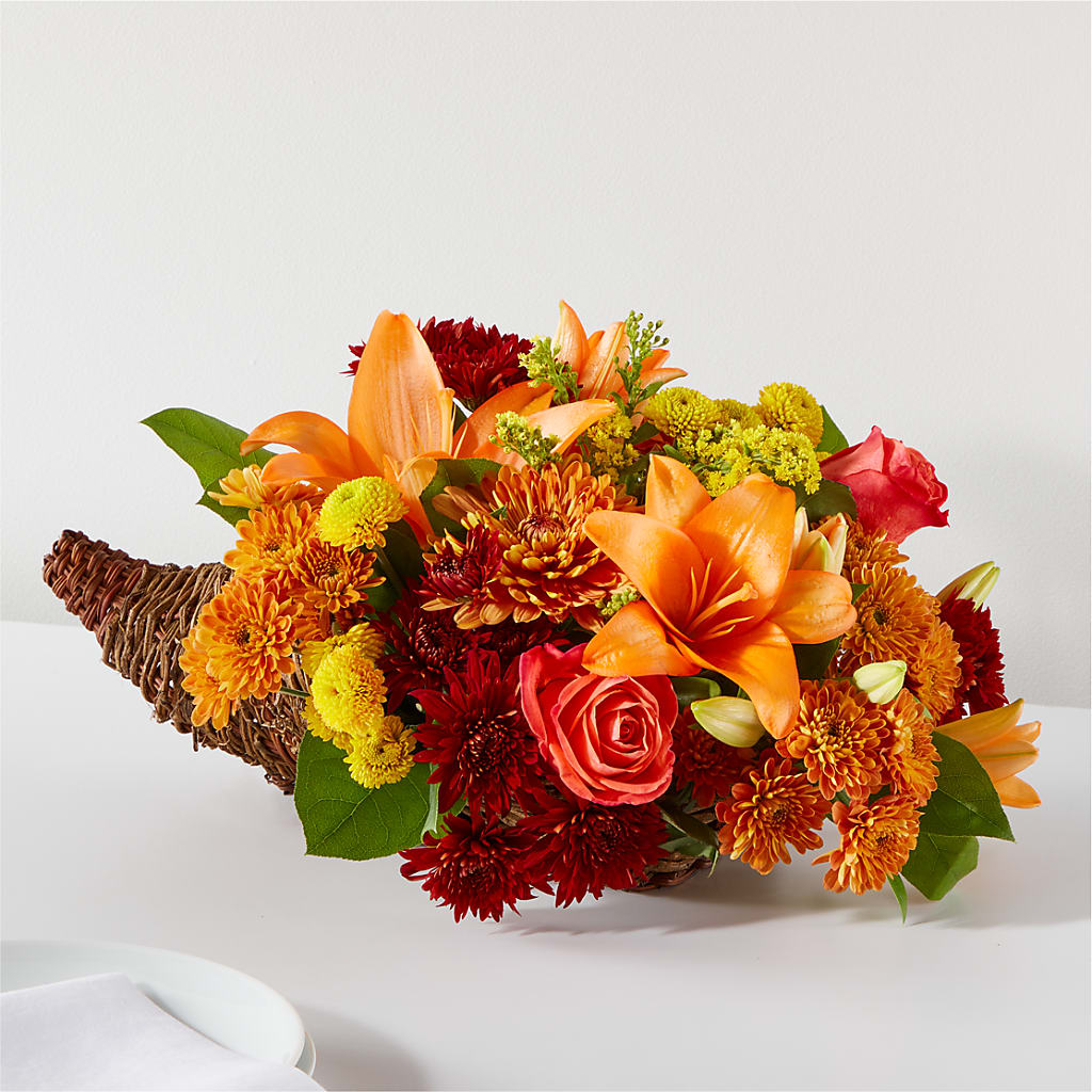 Bouquet of Blessings Cornucopia – GERLACHS GARDEN & FLORAL, Erie PA