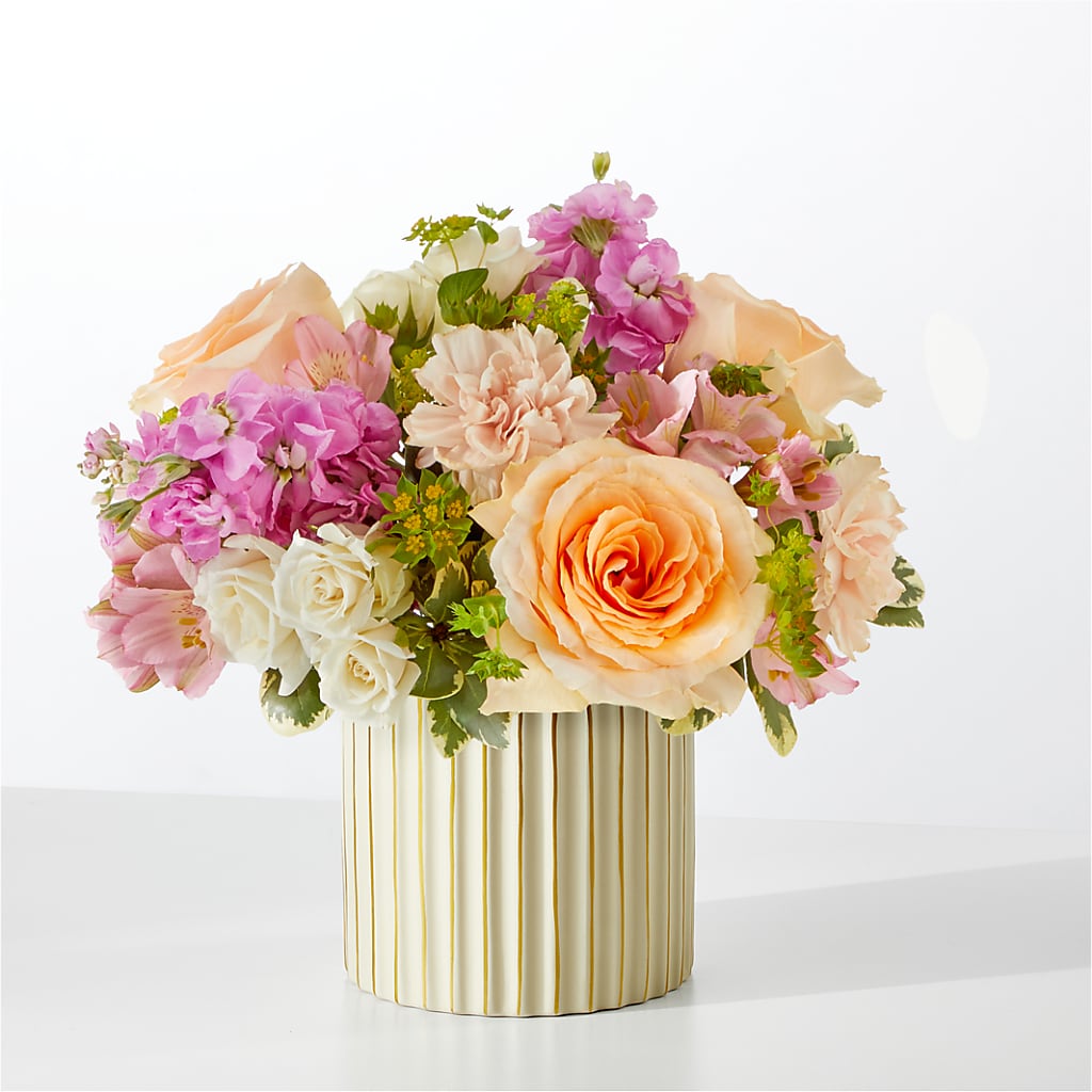 Paradise Bouquet with Ivory Vase – GERLACHS GARDEN & FLORAL, Erie PA