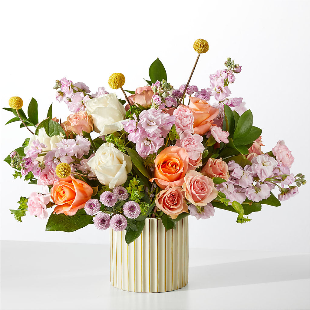 French Market Bouquet with Ivory Vase – GERLACHS GARDEN & FLORAL, Erie PA
