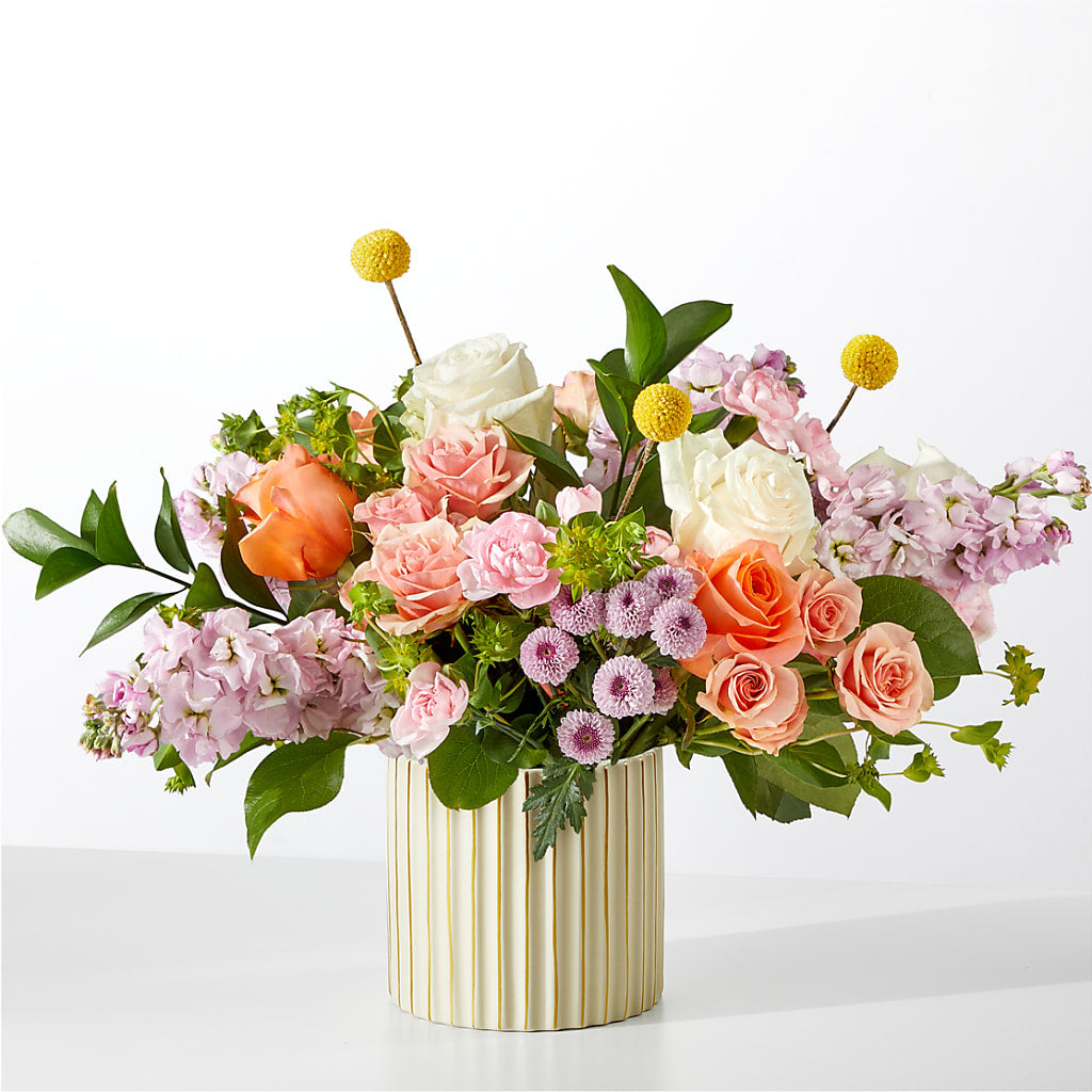 French Market Bouquet with Ivory Vase – GERLACHS GARDEN & FLORAL, Erie PA