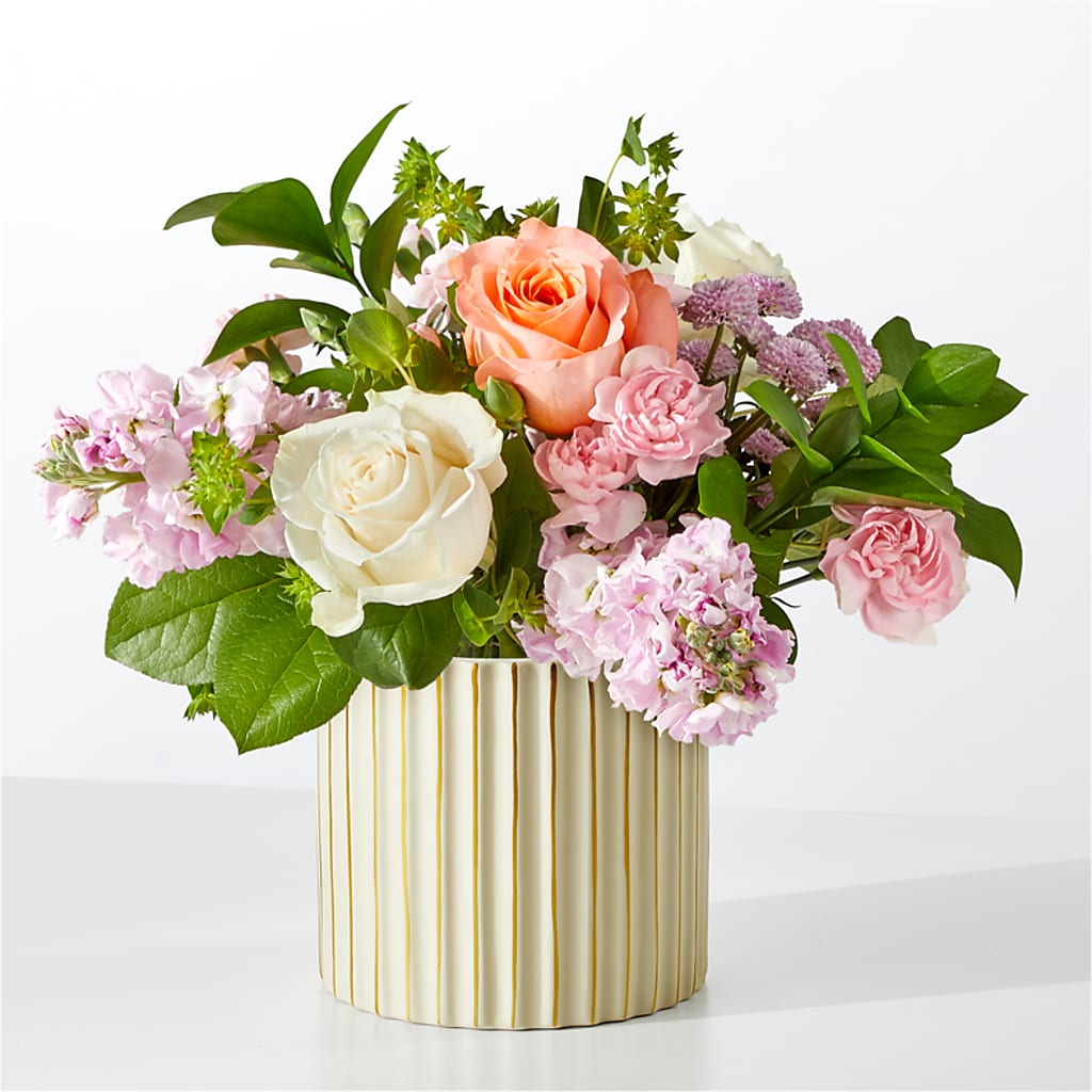 French Market Bouquet with Ivory Vase – GERLACHS GARDEN & FLORAL, Erie PA