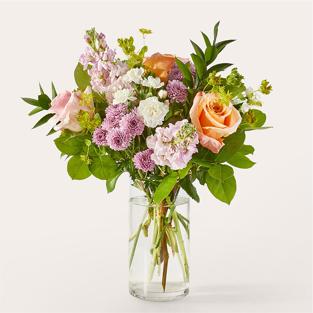 Perfect Contentment Bouquet – lavender, peach, pink, white flower