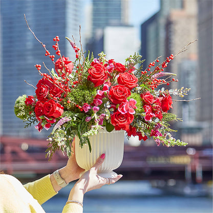 Big Red Bow Bouquet – GERLACHS GARDEN & FLORAL, Erie PA