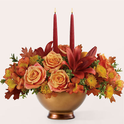 Harvest Table Centerpiece – GERLACHS GARDEN & FLORAL, Erie PA