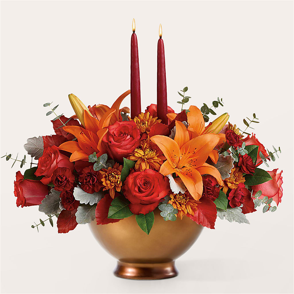Fruits of Fall Centerpiece – GERLACHS GARDEN & FLORAL, Erie PA