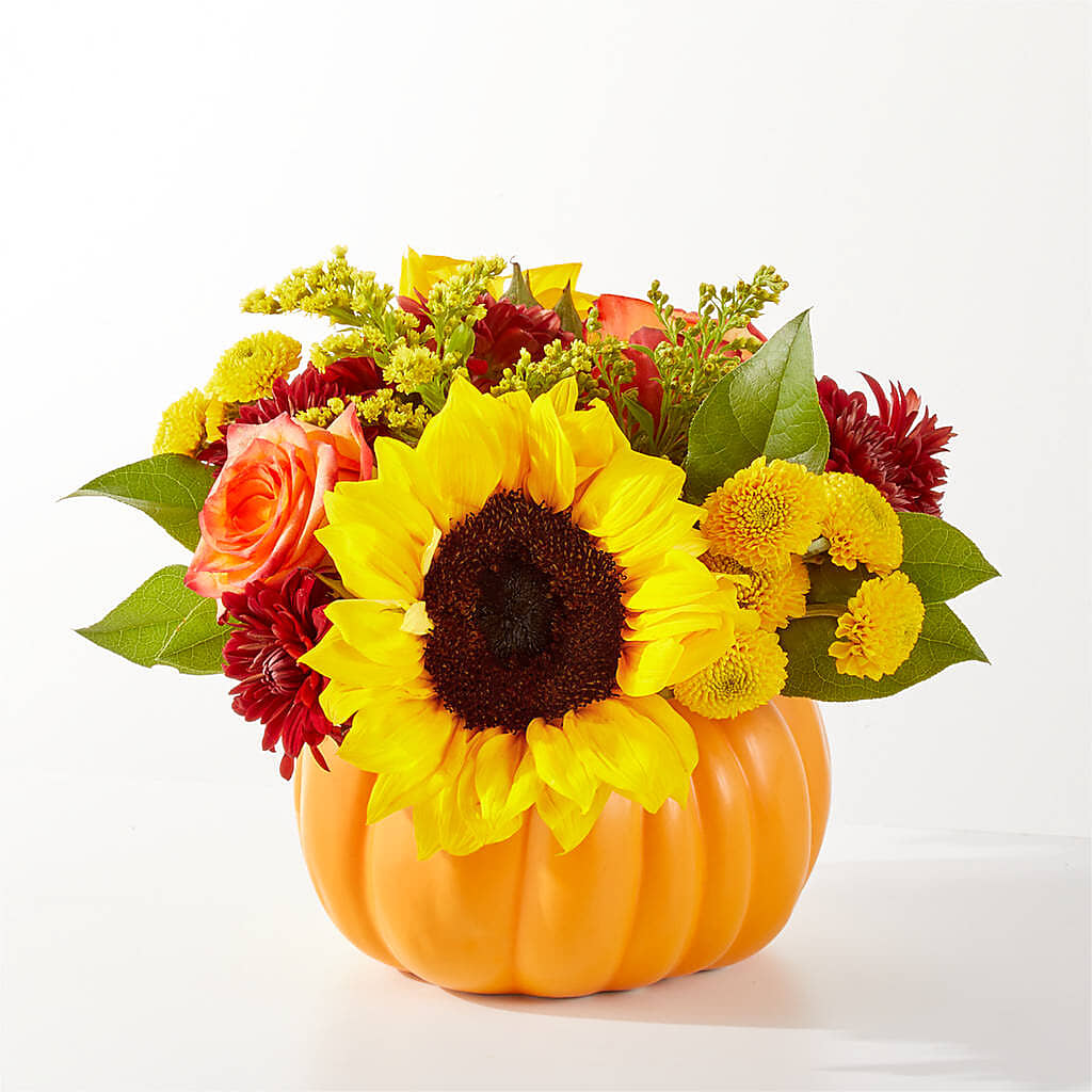 Golden Gourd Pumpkin Bouquet – GERLACHS GARDEN & FLORAL, Erie PA
