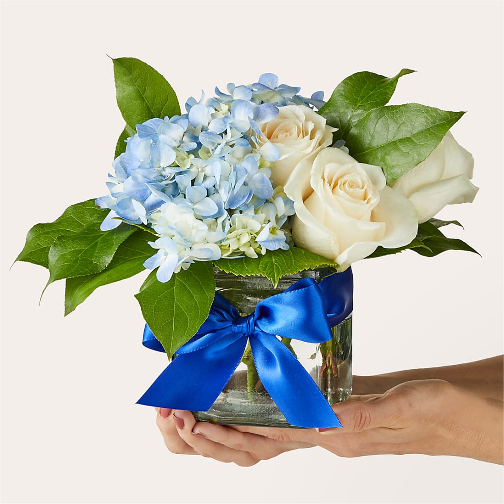 Sky Blue Delight Bouquet – GERLACHS GARDEN & FLORAL, Erie PA
