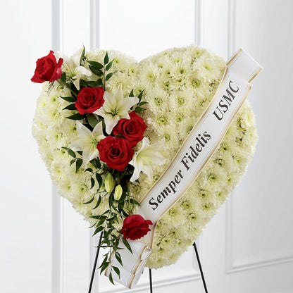 Heartfelt Hero Standing Heart – GERLACHS GARDEN & FLORAL, Erie PA