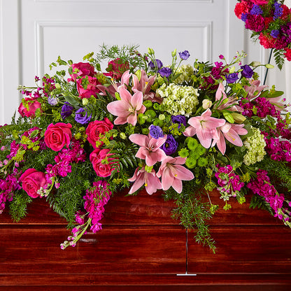Radiant Tribute Casket Spray – GERLACHS GARDEN & FLORAL, Erie PA