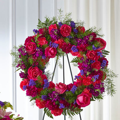Calming Colors Wreath – GERLACHS GARDEN & FLORAL, Erie PA