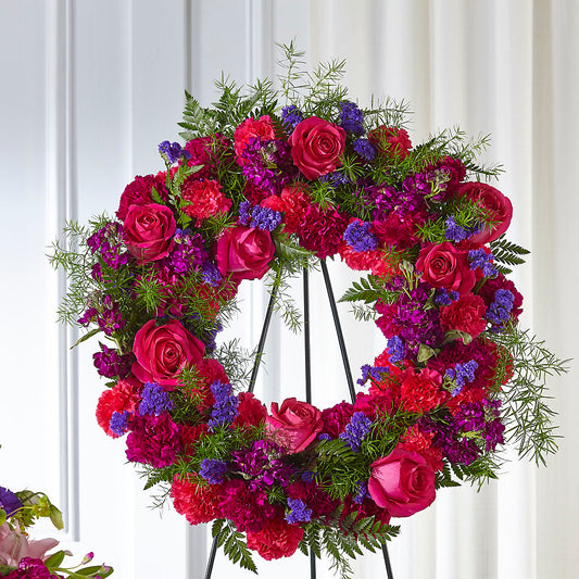Calming Colors Wreath – GERLACHS GARDEN & FLORAL, Erie PA