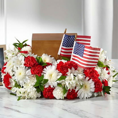 Spirit of Patriotism Cremation Adornment – GERLACHS GARDEN & FLORAL, Erie PA