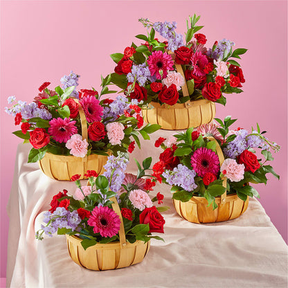 Pink Picnic Basket – GERLACHS GARDEN & FLORAL, Erie PA