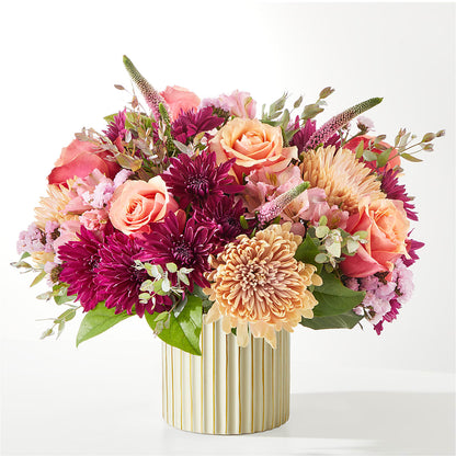 Berry Cobbler Bouquet with Ivory Vase – GERLACHS GARDEN & FLORAL, Erie PA