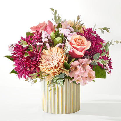 Berry Cobbler Bouquet with Ivory Vase – GERLACHS GARDEN & FLORAL, Erie PA