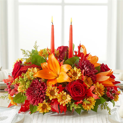 Autumn's Embrace Centerpiece – GERLACHS GARDEN & FLORAL, Erie PA