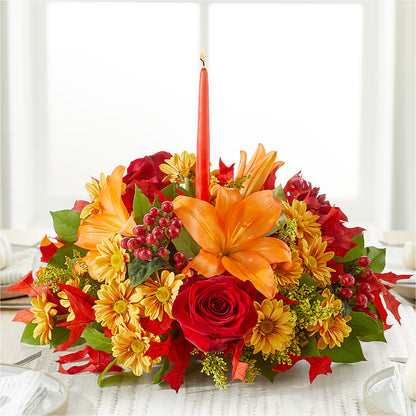 Autumn's Embrace Centerpiece – GERLACHS GARDEN & FLORAL, Erie PA