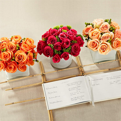 Dawn Rose Centerpiece – GERLACHS GARDEN & FLORAL, Erie PA